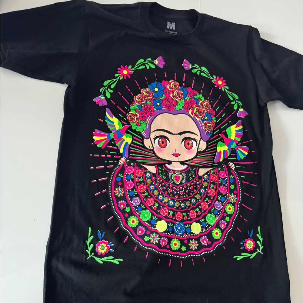 Colorful Graphic Black T-Shirt